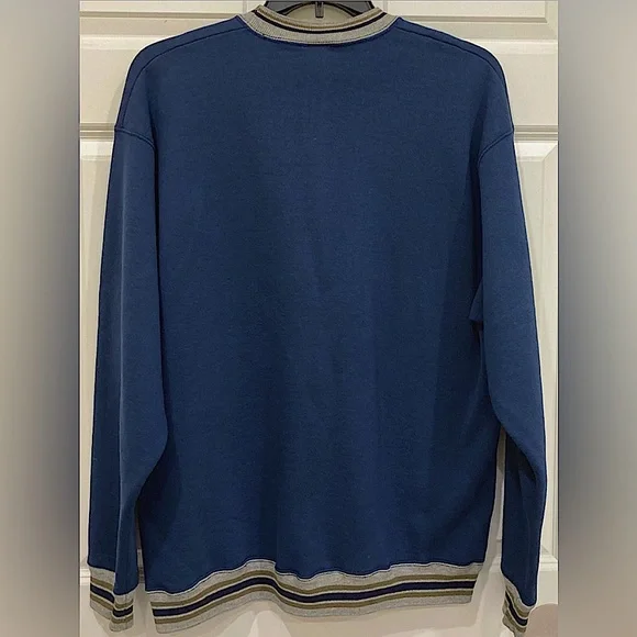 VTG 90’s Wilson Sweatshirt Navy Blue Logo Contrast Pullover: Size XXL - Picture 2 of 4